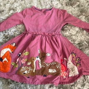 Boden Pink and Orange Long Sleeve Casual Sundress